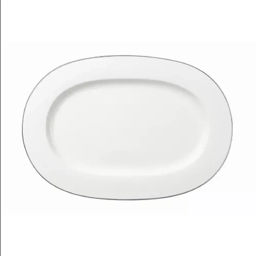 NWT Villeroy & Boch Anmut Platinum Oval Platter Large